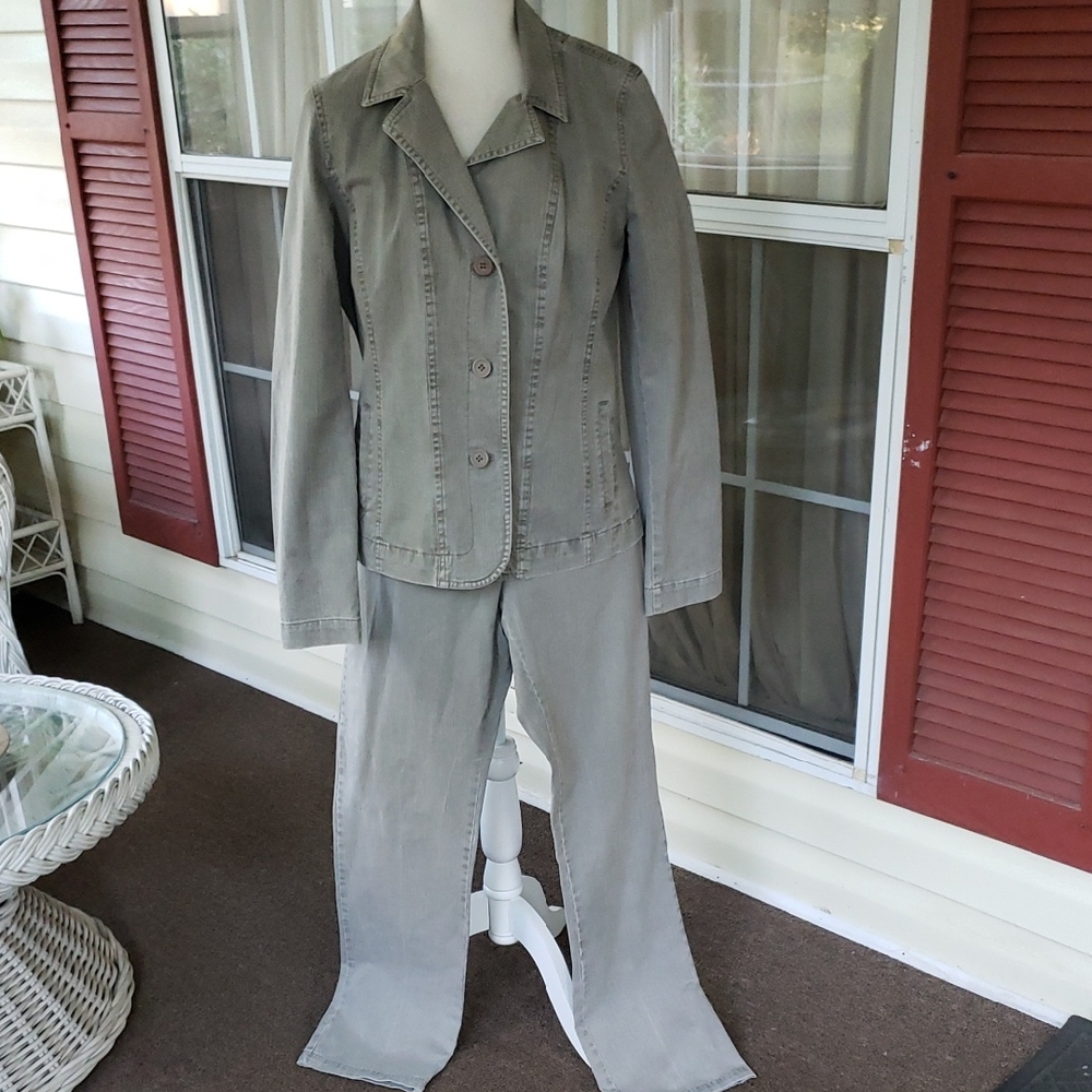 ELLIOTT LAUREN Women's Gray Pantsuit